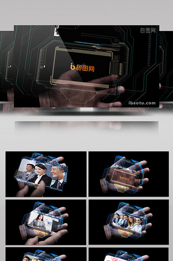 手心科技企业宣传片图文展示片头AE模板图片