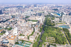 东莞城市中央广场CBD航拍摄影图