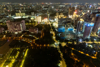 东莞<strong>鸿</strong>福路夜景灯光航拍摄影图