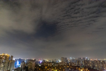 佛山电视塔夜景灯光航拍摄影图