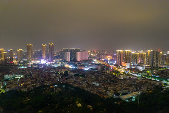 <strong>佛山</strong>千灯湖魁星阁夜景灯光航拍摄影图