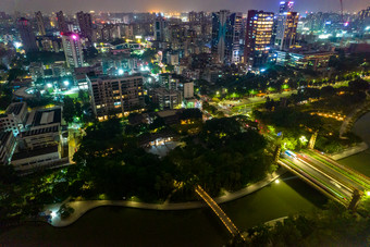 佛山夜景万家灯火航拍摄图