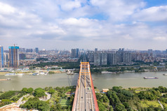 广东佛山城市风光东平大桥航拍摄影图