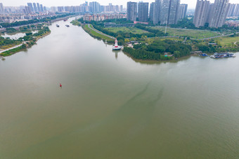 广东佛山城市风光航拍摄影图