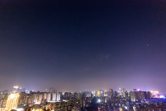 广东佛山城市夜景灯光航拍摄影图