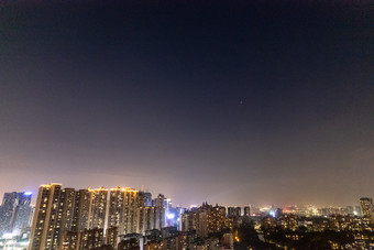 广东佛山城市夜景灯光航拍摄影图