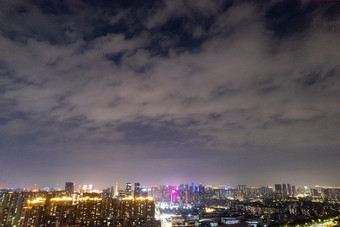 广东佛山东平大桥夜景航拍摄影图