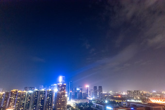 广东佛山东平大桥夜景航拍摄影图