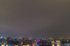 广东佛山魁星阁夜景灯光航拍摄影图