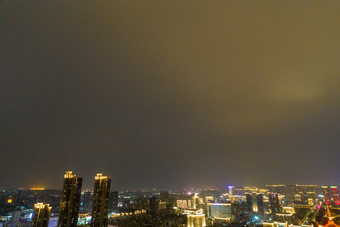 广东<strong>佛山魁星阁</strong>夜景灯光航拍摄影图