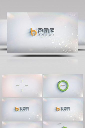 粒子圆形排列游走动画logo演绎模板图片