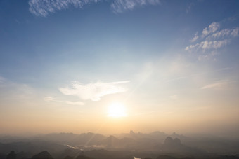 广东韶关丹霞山风景区航拍摄影图