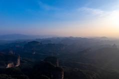 广东韶关丹霞山风景区航拍摄影图