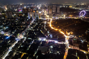 广东<strong>中山</strong>城市夜景交通航拍摄影图