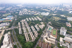 广州大学城建筑航拍摄影图