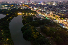 广州夜景大景航拍摄影图