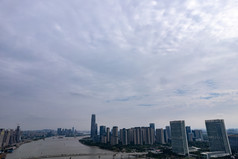 广州珠江两岸高楼建筑航拍摄影图