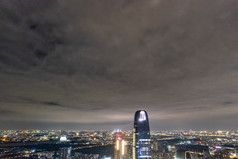 广州珠江夜景航拍摄影图