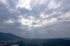 湖南郴州城市风光体育中心航拍摄影图