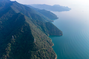 湖南郴州东江湖5A景区航拍摄影图