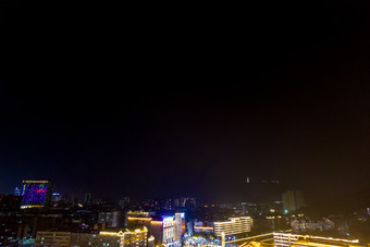 湖南郴州<strong>夜景</strong>灯光裕后街航拍摄影<strong>图</strong>