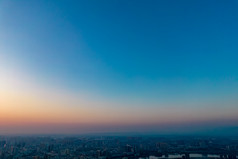 湖南衡阳城市日落晚霞夕阳航拍摄影图