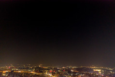 湖南衡阳城市夜景灯光航拍摄影图