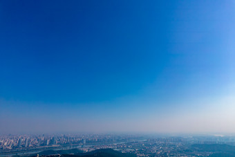 湖南长沙城市风光岳麓山风景区航拍摄影图