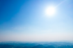 湖南长沙城市风光岳麓山风景区航拍摄影图