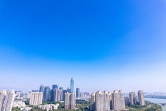 惠州城市建设合江两岸高楼建筑航拍摄影图