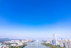 惠州城市建设合江两岸高楼建筑航拍摄影图