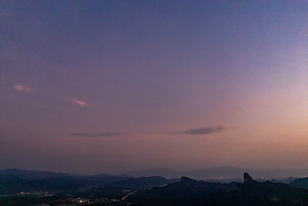 山川日落晚霞夕阳丹霞山航拍摄影图