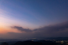 山川日落晚霞夕阳丹霞山航拍摄影图