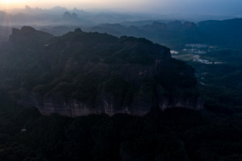 韶关<strong>丹霞</strong>山<strong>丹霞</strong>地貌日落晚<strong>霞</strong>夕阳航拍摄影图