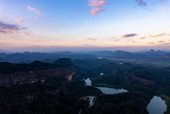 祖国大好河山丹霞山景区清晨航拍摄影图