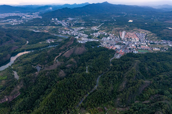 祖国大好河山丹霞山景区清晨航拍摄影图