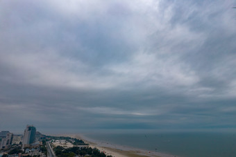 北海银滩风景区航拍摄影图