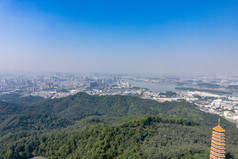 广东江门城市风光白水带公园航拍摄影图