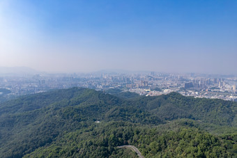 广东江门城市风光白水带公园航拍摄影图