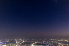 广东江门城市夜景灯光交通航拍摄影图