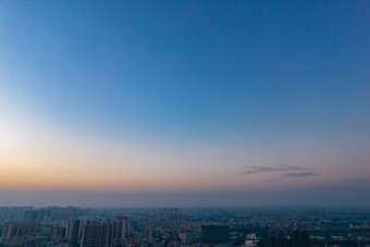 广东茂名城市清晨日出彩霞航拍摄影图