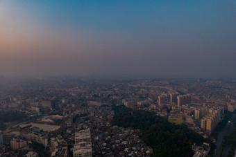 广东阳江城市<strong>清晨日出航拍</strong>摄影图