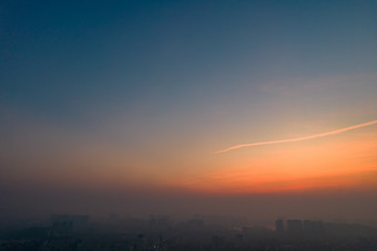 广东阳江城市<strong>清晨日出航拍</strong>摄影图