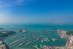 广东阳江海陵岛风光渔船航拍摄影图