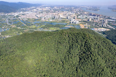 广东肇庆城市大景航拍摄影图