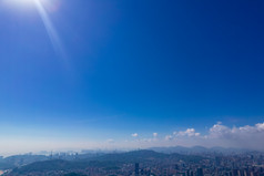 广东珠海城市风光景山公园航拍摄影图