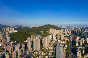 广东珠海城市高楼建筑航拍摄影图