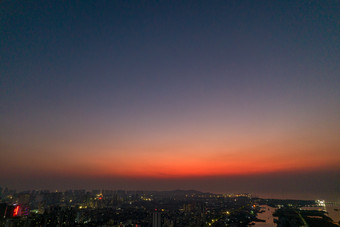 广西北海老城夜景灯光航拍摄影图