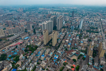 广西钦州城市大景航拍摄影图