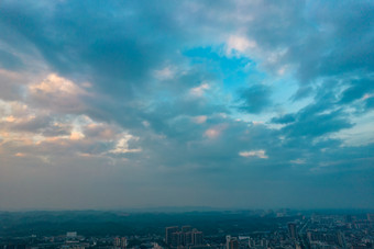 广西钦州城市大景航拍摄影图